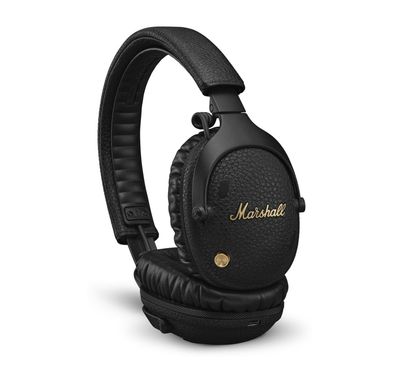 Marshall MONITOR III A.N.C Wireless Headphones with Soundstage Spatial Audio, Rugged and Foldable Design, Multidirectional Control Knob, Adaptive Loudness - Black