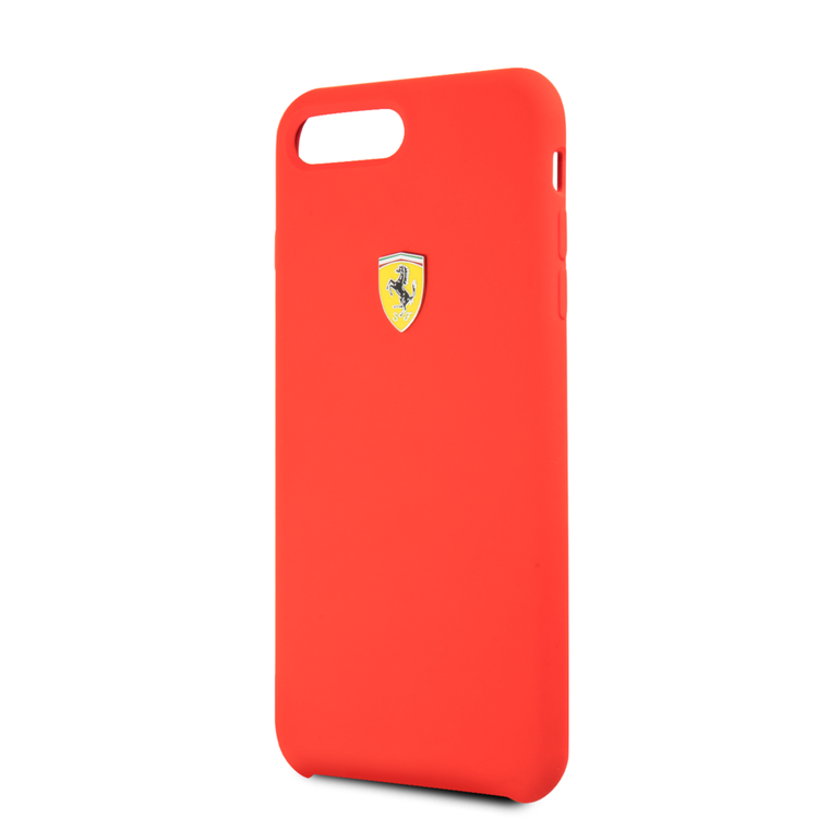 CG MOBILE Ferrari SF Silicone Phone Case Compatible for iPhone 8 / 7 Plus | Protective Mobile Case Officially Licensed - Red
