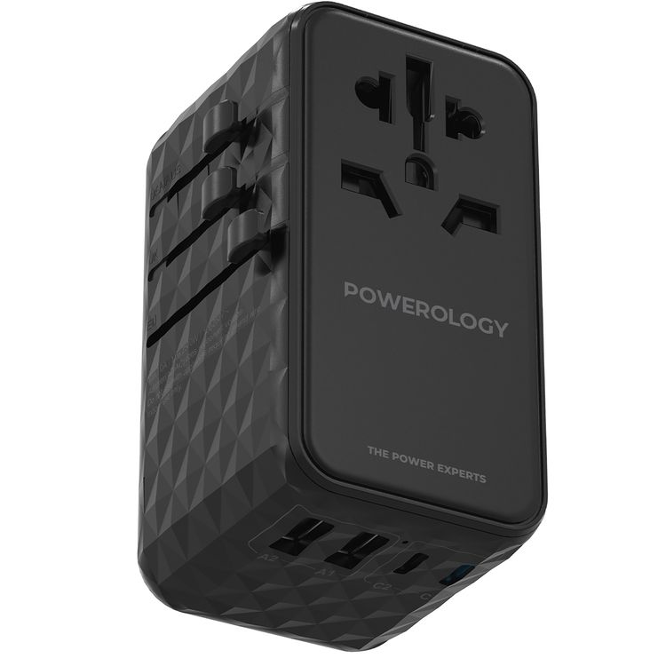 Powerology 4-Port Universal GaN Super Charger - Black
