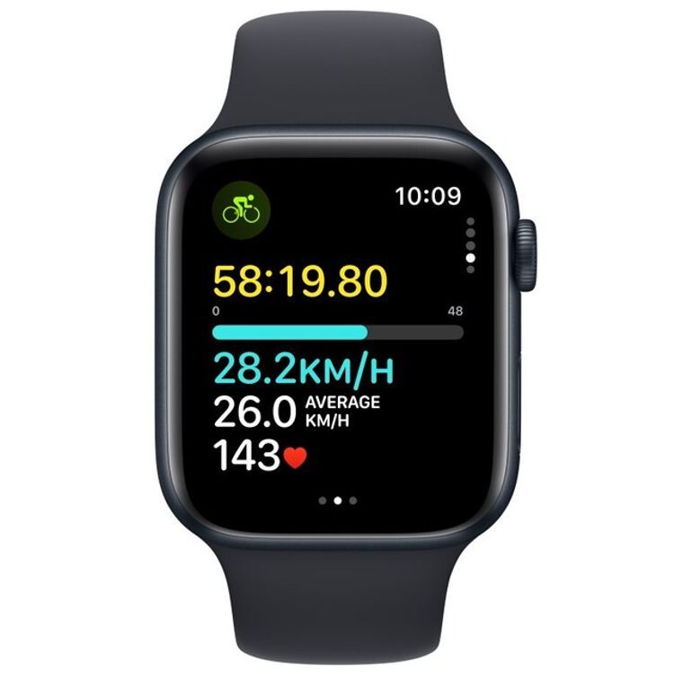 Apple Watch SE 2023 [GPS 44mm] Midnight Aluminum Case with Midnight Sport Band | M/L