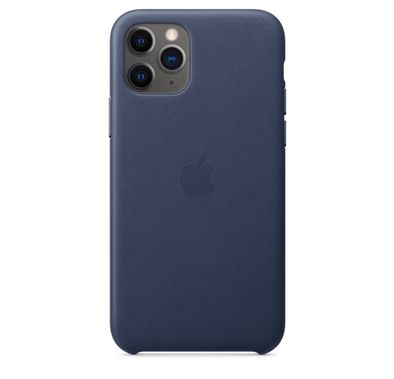 Apple iPhone 11 Pro ( 5.8" ) Leather Case  - Midnight Blue