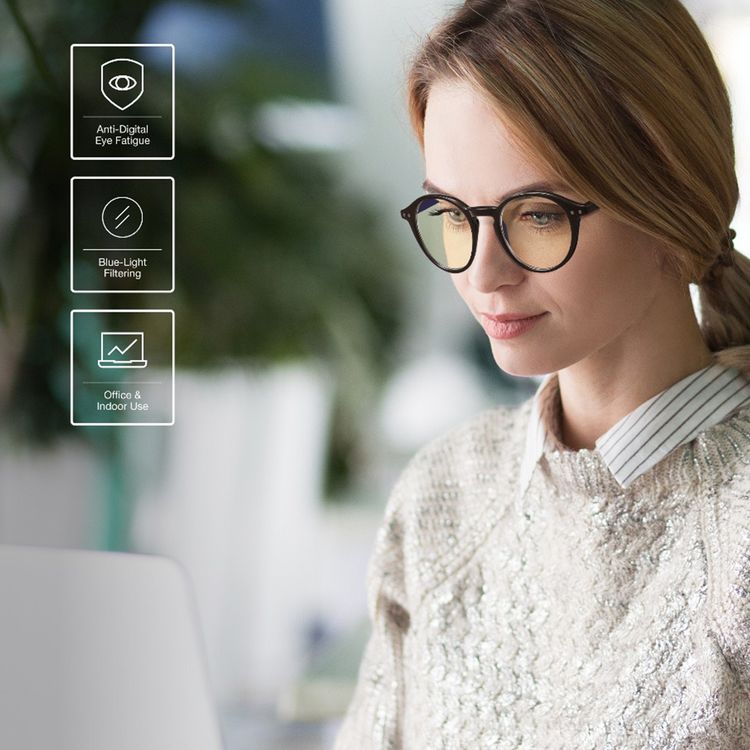 نظارات جرين ليون ريتينكس المانعة للضوء الأزرق مع طلاء مانع للتوهج، حماية UV400، عرض الذراع 145 مم، تقليل إجهاد العين، عرض العدسة 48 مم، راحة الليل، عرض الجسر 21 مم، مكافحة إجهاد العين الرقمي - أسود