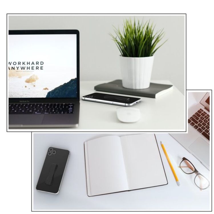  هاندل قبضة الهاتف المحمول بحزام مطاطي | حزام الهاتف المحمول اللاسلكي متوافق مع الشحن - خط أزرق