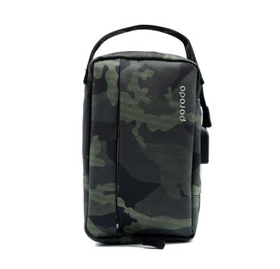 Porodo Convenient Leather Storage Bag - 8.2 inch - Light Green Camo