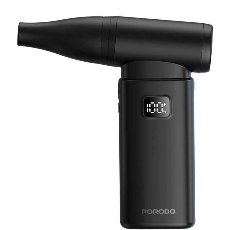 مكنسة يدوية ومنفاخ هواء 2 في 1 من بورودو لايف ستايل مع 5 إعدادات سرعة و 4 فوهات قابلة للفصل، قوة شفط 7000 باسكال، سعة صندوق الغبار 160 مل، سرعة محرك 130000 دورة في الدقيقة.