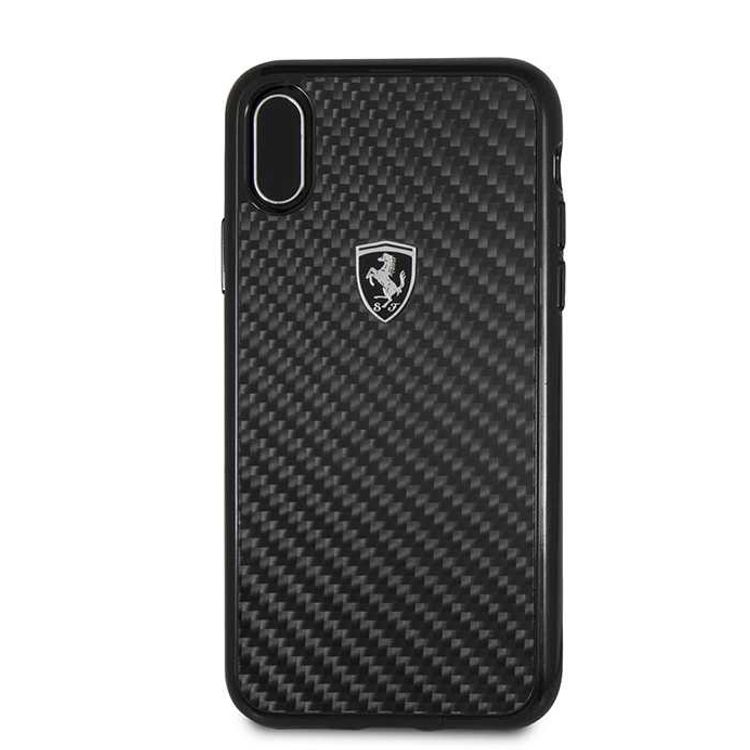 CG Mobile Ferrari Heritage Real Carbon Hard Case for iPhone X - Black