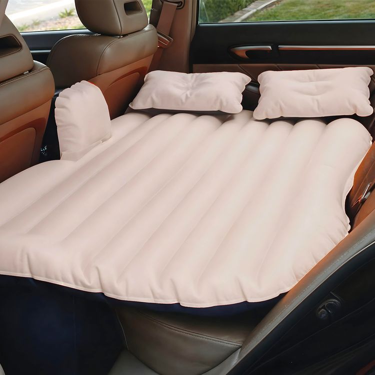 Porodo Lifestyle Car Mattress, Automatic Pump, 200Kg Load Capacity, Space Saving Design, Premium Materials, Fits in Most Vehicles - Beige