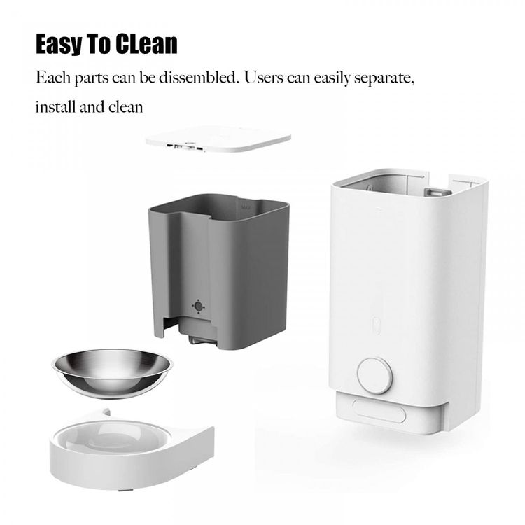 PETKIT Fresh Element Mini Smart Pet Feeder with 2.8L Capacity, Dual Fresh Lock System, Up to 10 Times Usage per Day, Automatic Dosing, Smart Feeding - White