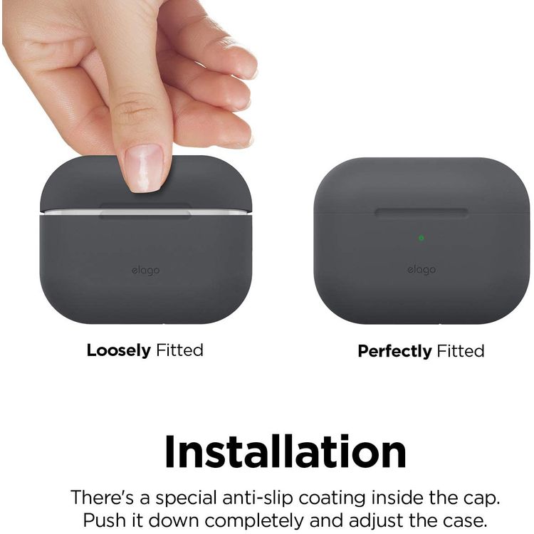 Elago Basic Slim Case for Apple Airpods Pro - Dark Gray