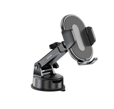 Green Lion Strong Hold X Phone Holder with Washable Suction Cup, Compatible with 4.7"-6.9" Devices, Anti-Slip Base, Quick Release Button, Adjustable Telescopic Arm - Black