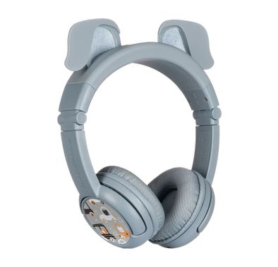 سماعات رأس للأطفال من BuddyPhones Playears مع BuddyLink للمشاركة، وحجم عصابة رأس قابل للتعديل، وتصميم قابل للطي، وعمر بطارية يصل إلى 24 ساعة - كلب