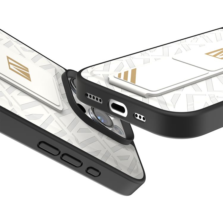 كفر حماية ليفيلو مورفيكس كويرو بمسند لهاتف آيفون 16 برو ماكس، قبضة مدمجة، سهل التركيب، زوايا مقاومة للصدمات - أبيض