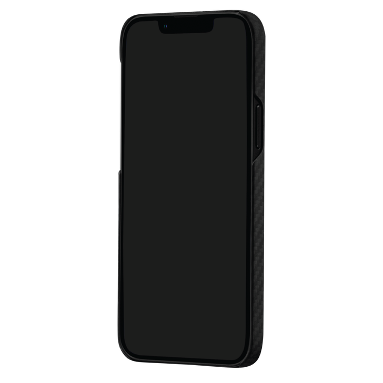 Pitaka MagEZ Case 2 for iPhone 14 Pro Max, MagSafe Compatible, Aramid Fiber Material, Slim Fit and Lightweight, 3D Grip Touch - Black / Gray Twill