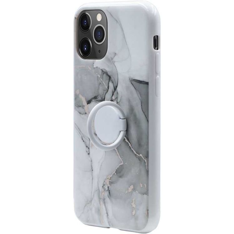 Habitu Marble Case with Ring for iPhone 11 Pro - Arabescato