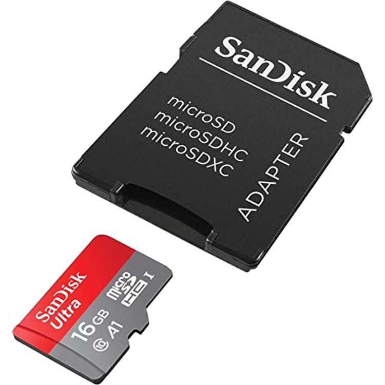 SanDisk Ultra 16GB microSDHC Memory Card SD Adapter with A1 App - Main Image