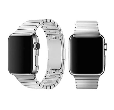 Devia Elegant Series Link Bracelet Compatible with Apple Watch 38/40mm, Water-Resistant Replacement Wrist Band Strap Suitable for Apple Smart Watch Generation 1/2/3/4/5 - Silver