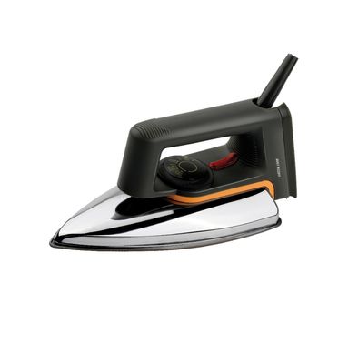 Green Lion Vintage Iron with 1000W Rated Power, Adjustable Thermostat, Indicator Light, Dry Function, Non-Stick Sole Plate, Overheat Protection - Black / Silver