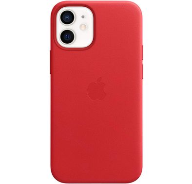 Apple iPhone 12 Mini ( 5.4" ) Leather Case with MagSafe - (PRODUCT) Red