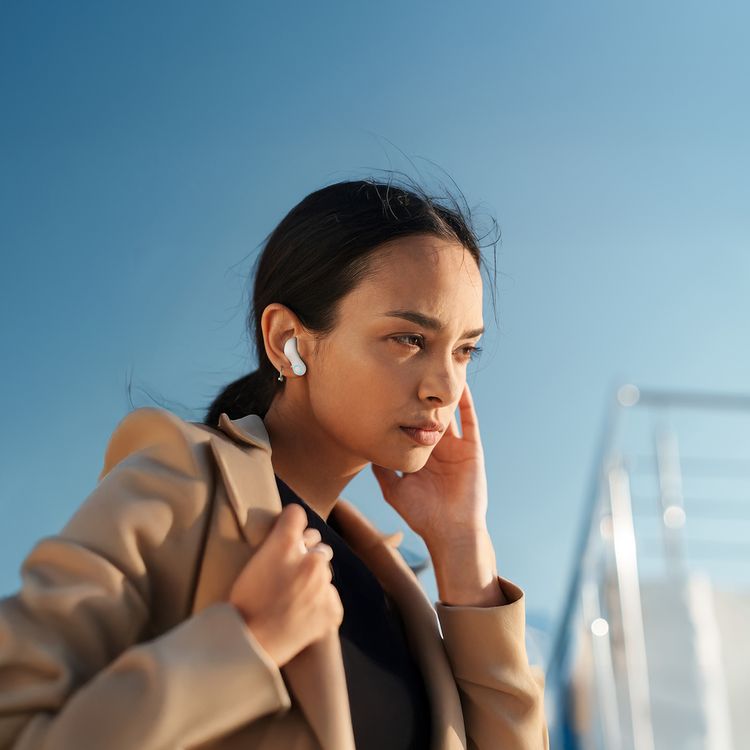 Green Lion Jenifer True Wireless Earbuds TWS, Touch Control, Voice Assistant, Breathing Lights, Clear Call Quality - Beige