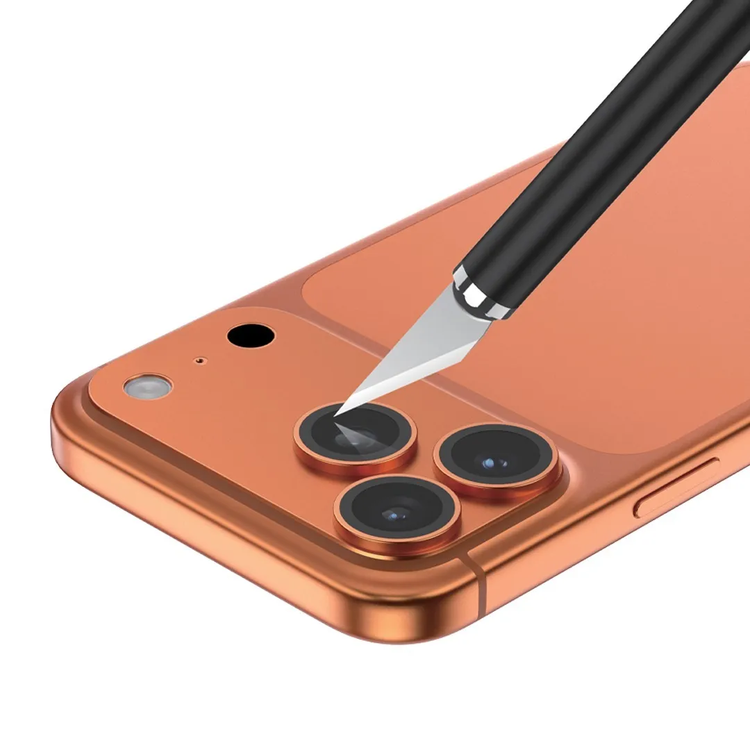 Green Lion Kanzen Camera Lens for iPhone 17 Pro Max, 9H Hardness, Easy to Apply, Anti Fingerprint, Bubble Free, Full Coverage, Ultra Clear Shooting, Impact Resistant, Ultra-Thin Base - Orange