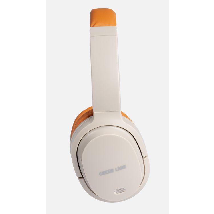 Green Lion SanSiro Wireless Headphones, 300mAh Battery Capacity, 30 Hours Play Time, 2.5 Hours Charging Time, 10m Transmission Distance, Built-in Microphone, Lightweight, AUX Port - Beige