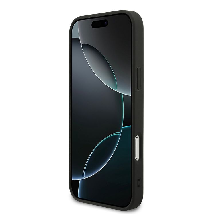 حافظة جلدية مغلفة بالكامل من بي إم دبليو مع شعارات معدنية لهاتف آيفون 17 برو ماكس، عبوة مستدامة، تصميم سهل التركيب، ملف نحيف، حماية من السقوط - لون كحلي