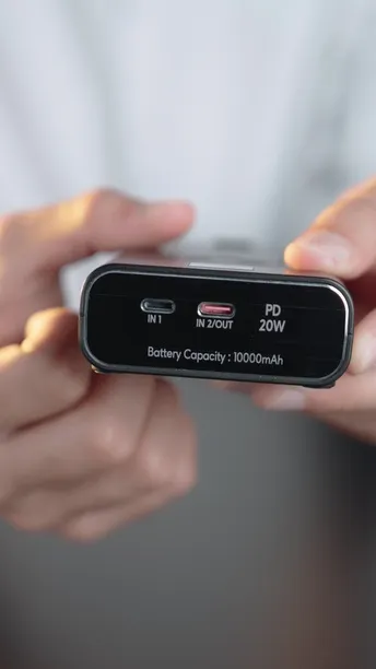 Buy Green Lion 10000mAh Power Bank with Foldable Mobile Stand (GNFLDPBSTBK)