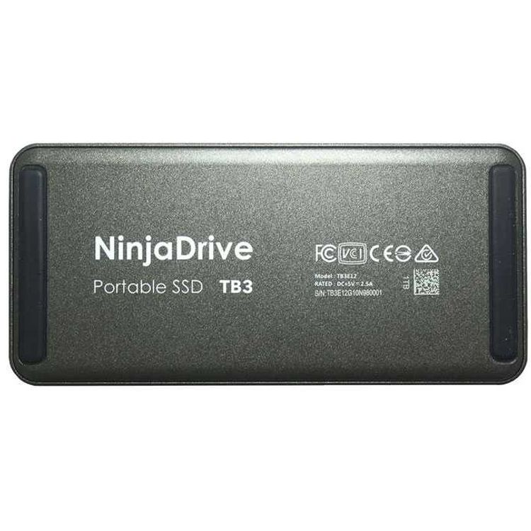 NinjaDrive External SSD Storage 512GB - Plug & Play Extreme Speed - Black