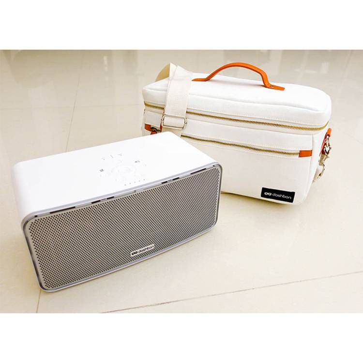Dashbon Flicks Wireless BoomBox Projector with Versatile HDMI Connection & Bluetooth 4.0, Hi-Fi Audio, 8 Hours Movie Playtime, 56 Hours Music Playtime - White