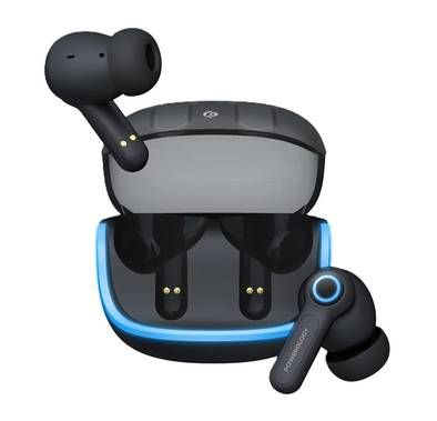 Powerology Quad Mic ENC True Wireless Earbuds, 6h Playtim...