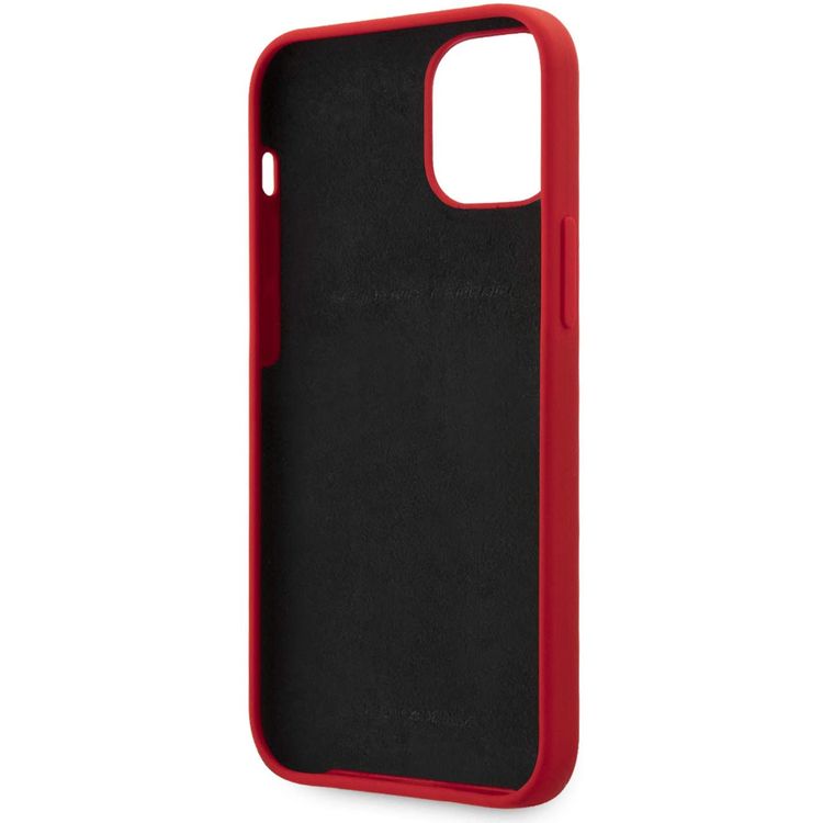 CG MOBILE Ferrari TPU On-Track Silicone Hard Case Metal Logo Compatible for iPhone 12 Pro Max (6.7") Shock & Scratches Resistant, Easy Access to All Ports (Cameras, Buttons & Speakers) Protective Back Cover Suitable with Wireless Chargers Officially Licensed - Red