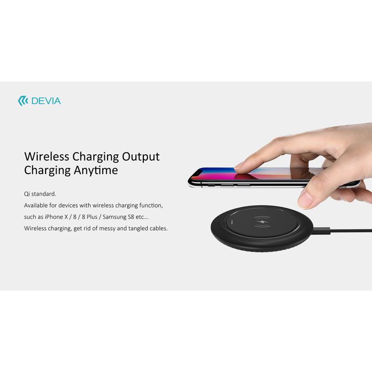 Devia Allen Series Ultra-Thin Wireless Charger V3 (15W) - White