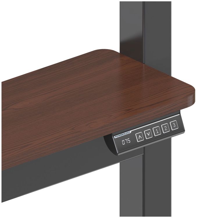 Powerology Electric TV Stand, 118-158cm Adjustable Height, 70kg Max Load - Black