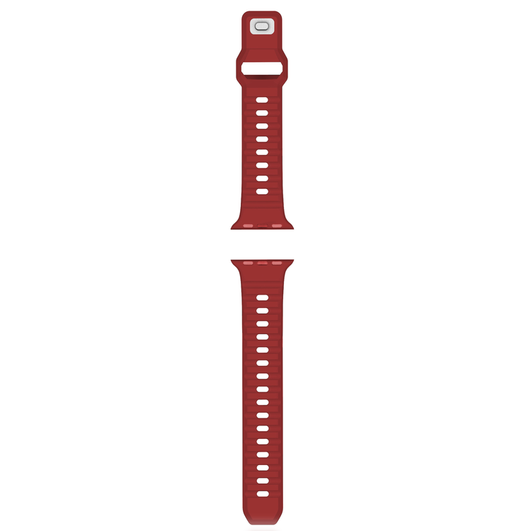 Green Lion Premier Hovel Series Watch Strap for Apple Watch 38/40mm, Pin & Tuck Closure, Adjustable Strap, Easy Installation, Soft & Comfortable Fit - Red