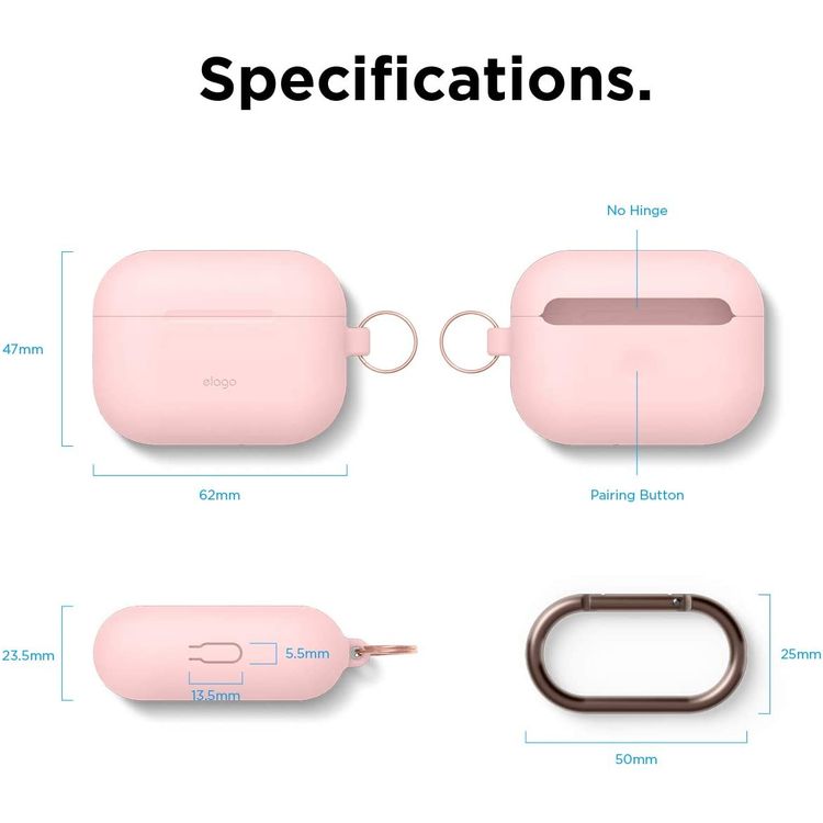 Elago Slim Hang Case for Apple Airpods Pro - Lovely Pink