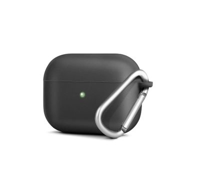 Viva Madrid Gorra Esbelto Case with Anti-Lost Carabiner Compatible for AirPods Pro, Scratch Resistant, Shock Absorption, Drop Protection, & Dustproof Protective - Dark Gray