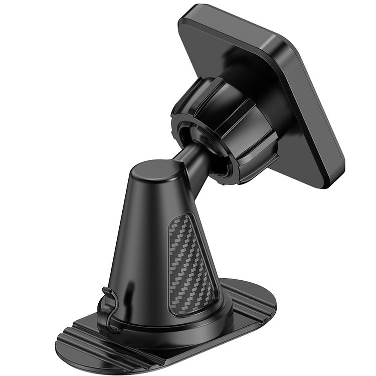 Green Lion Dash Force Magnetic Car Holder, 360° Rotation, One-Hand Operation, Built-in Cable Hook, 3M Adhesive Base - Black