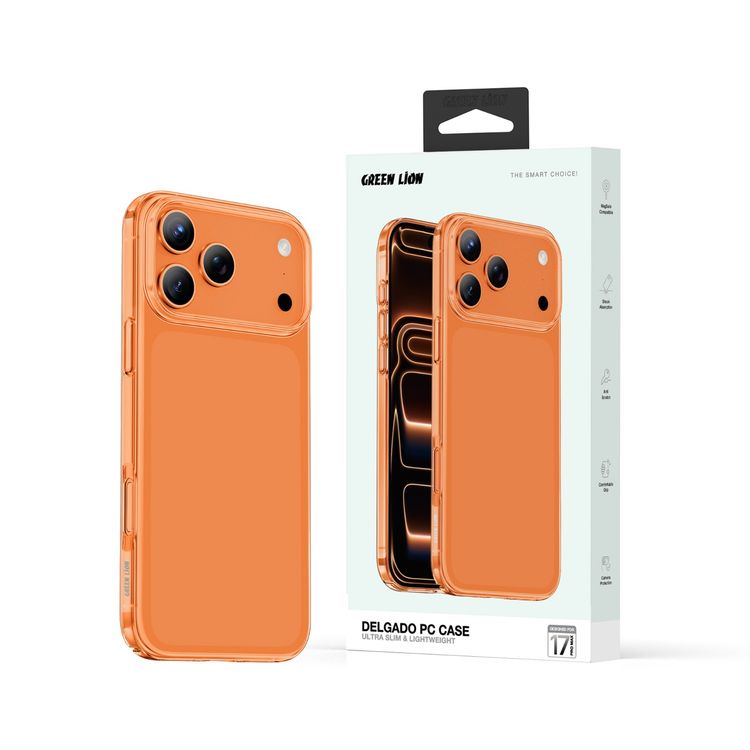 جراب جرين ليون ديلجادو لجهاز آيفون مع حماية للكاميرا، تصميم فائق النحافة بسمك 0.5 مم، مضاد لبصمات الأصابع، وضوح عالي الدقة، مقاوم للخدوش، هيكل عالي الصلابة، مضاد للاصفرار.