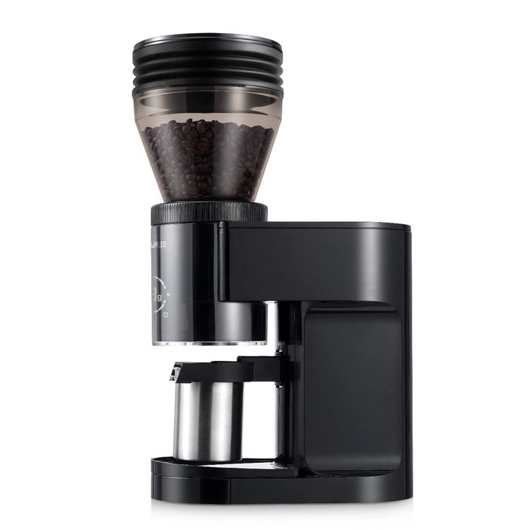 LePresso Precision Conical Burr Grinder with Digital Weight Control, Touch Display, 150W DC Motor Rated Power, 220-240V Rated Voltage, 50/60Hz Rated Frequency, 400g Bean Hopper Capacity, 90g Ground Coffee Cup Capacity, 3-Pin UK Plug, ABS & 304 Stainless Steel Materials - Black