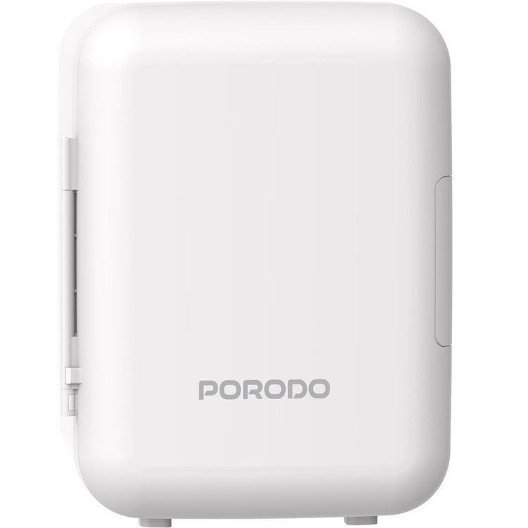 ثلاجة مستحضرات التجميل ميني Ecochill من Porodo Lifestyle بسعة 4 لتر، مصنوعة من مادة PP، بتصنيف طاقة 18-28 واط، تشغيل هادئ جداً، قوة تبريد سريعة - لون أبيض