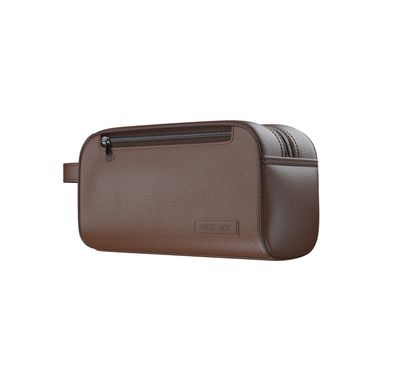 Green Lion Lakeshore Clutch Bag, Sturdy & Easy Handle, Ergonomic Design, Durable Zipper, Multi-Pockets, Water Resistant Exterior, PU Leather Material - Brown