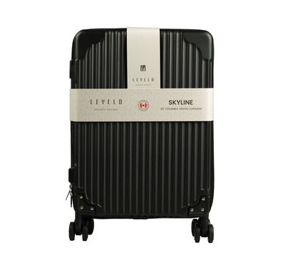 Levelo Skyline 20" Foldable Travel Luggage - Black