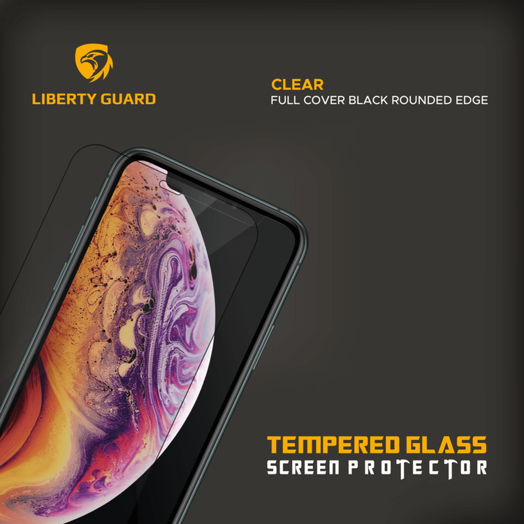 واقي شاشة كامل من Liberty Guard لهاتف iPhone 11 Pro Max، ملمس ناعم، مضاد لبصمات الأصابع، مضاد للخدش - شفاف
