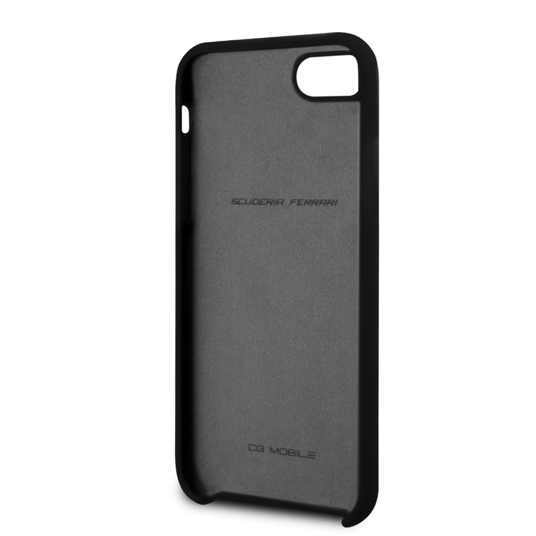 CG MOBILE Ferrari SF Silicone Phone Case Compatible for iPhone 8 / 7 | Protective Mobile Case Officially Licensed - Black