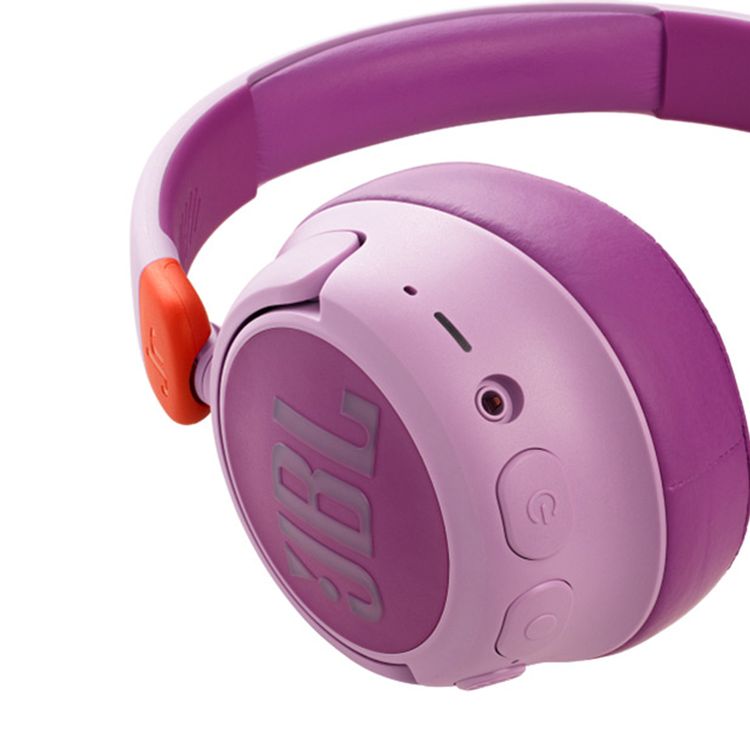JBL JR460NC Wireless Over-Ear Headphones with Noise Canceling for Kids, Lightweight & Compact Design, Up to 30 Hours Music Play Time, 3 Microphones, Multi-Point Connection, Rechargeable Battery, Built-in Microphone - Pink