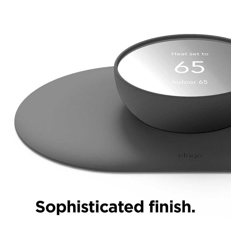 Elago Wall Plate Cover Plus Compatible for Nest Thermostats 2020 with Double Coated Circular Wall Plate Design, Anti-Scratch & Easy Installation - Charcoal Gray
