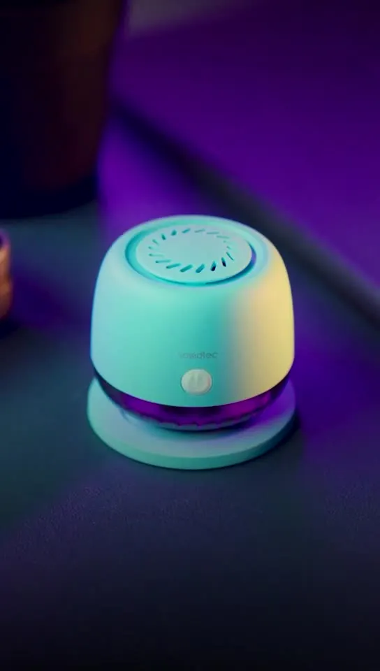 Porodo Snap Vibe Magnetic RGB Mini Speaker, Up to 4 Hours Play Time, Metal Diaphragm Driver, Bluetooth Version 5.4, USB-C Charging Port, 500mAh Battery, ABS Material, 10m Transmission Range - Green