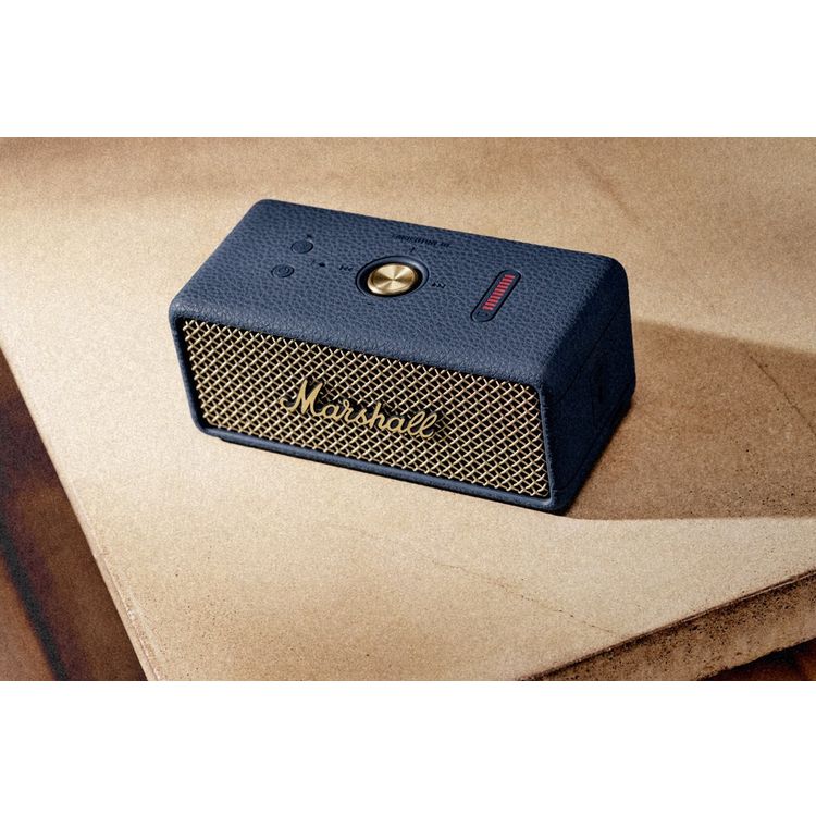 Marshall Emberton III Compact Portable Wireless Speaker with More than 32 Hours of Playtime, IP67 Water Resistance Level, Bluetooth Version 5.3, Built-in Microphone - Midnight Blue