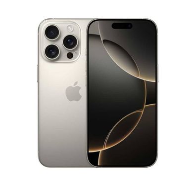 أبل آيفون 16 برو ماكس بسعة 512 جيجابايت، حجم شاشة 6.9 بوصة، نوع موصل USB-C، معالج سداسي النواة، وحدة معالجة رسوميات سداسية النواة، تقنية شبكة 5G، مقاوم لرذاذ الماء والغبار، النسخة المخصصة للشرق الأوسط - التيتانيوم الطبيعي.