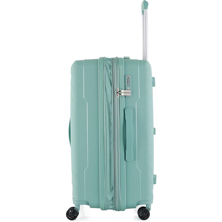 H.T Luggage Bag, Hard Case Polypropylene (PP) Material - Medium/Green